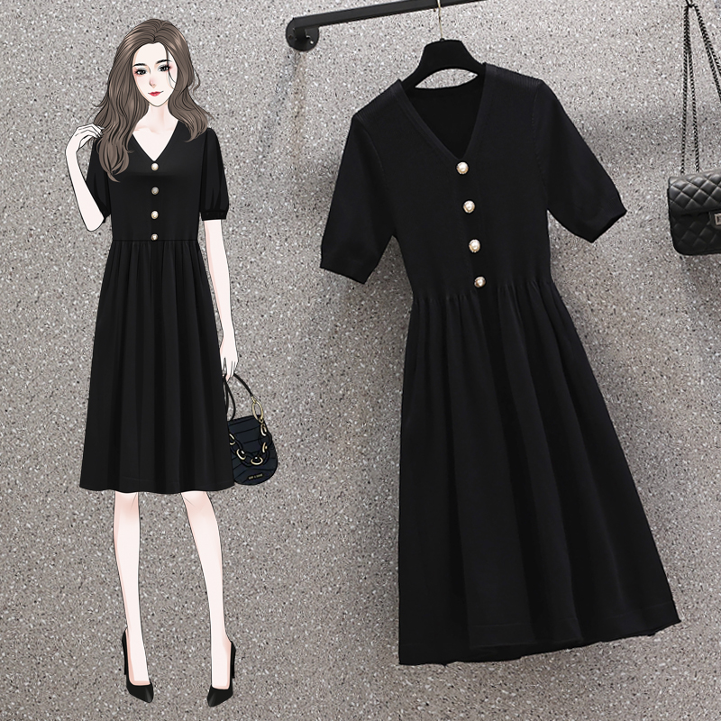 เดรสแขนสั้น มีไซส์ L-4XLอก 38-47 นิ้ว ใส่ได้ทั้งสาวหุ่นดีน่ารักจนถึงสาวอวบพลัสไซส์