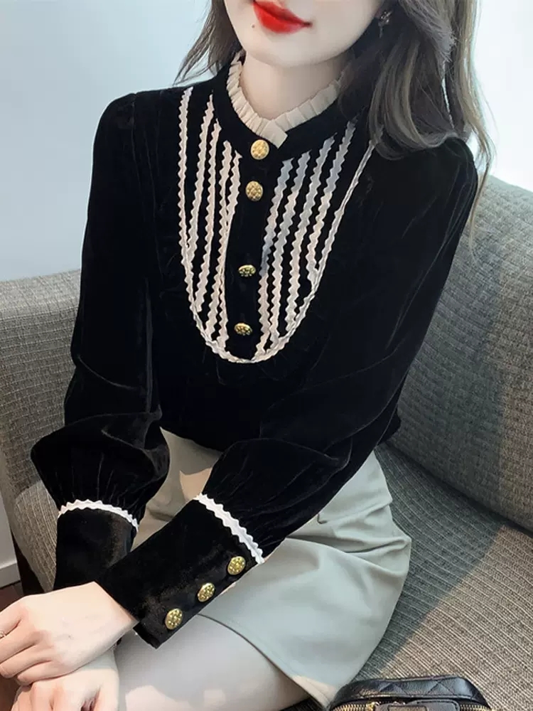 เสื้อลูกไม้ เสื้อเชิ้ตแขนยาว