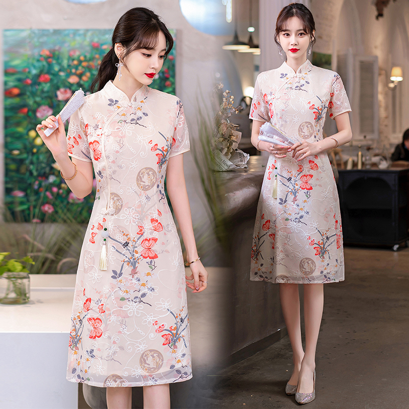 เดรสแขนสั้น มีไซส์ L-5XLอก 38-48 นิ้ว ใส่ได้ทั้งสาวหุ่นดีน่ารักจนถึงสาวอวบพลัสไซส์