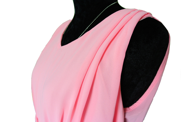 ชุดเดรสยาวชีฟองแขนกุด