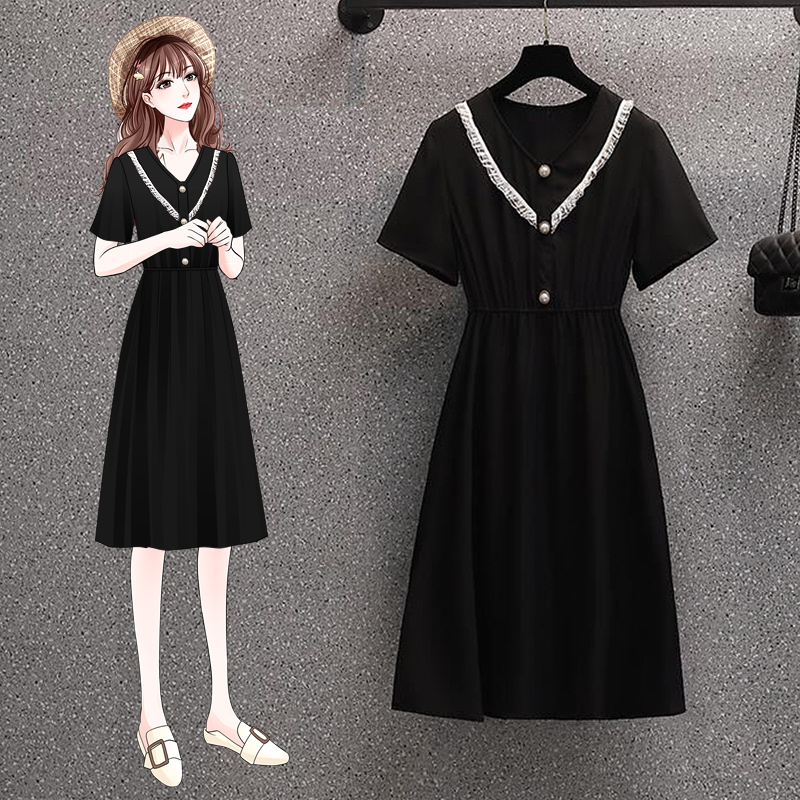 เดรสแขนสั้น มีไซส์ L-4XLอก 38-47 นิ้ว ใส่ได้ทั้งสาวหุ่นดีน่ารักจนถึงสาวอวบพลัสไซส์