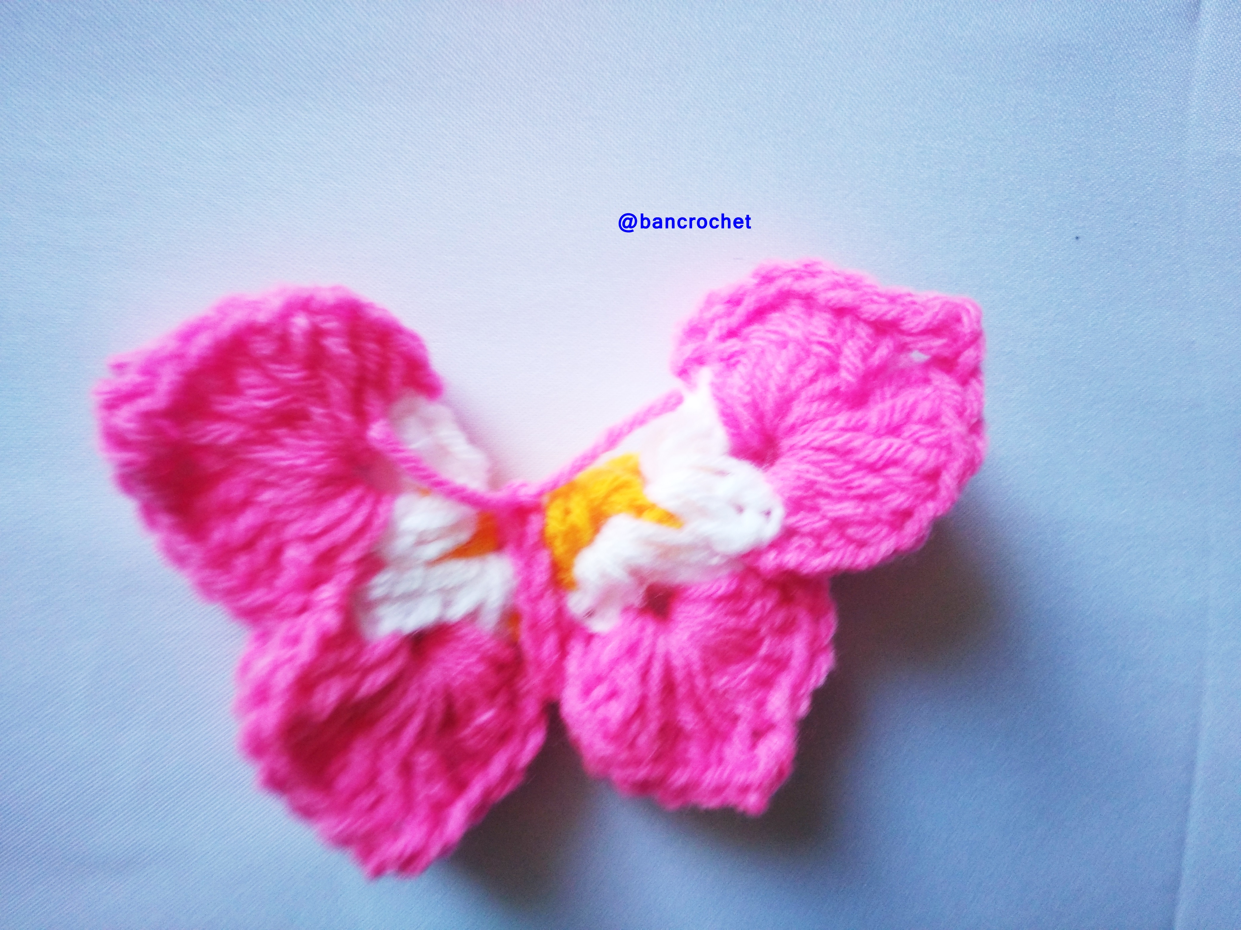 Bancrochet ผีเสื้อถักโครเชต์ Crochet Butterfly หลากสี 3x2 นิ้ว