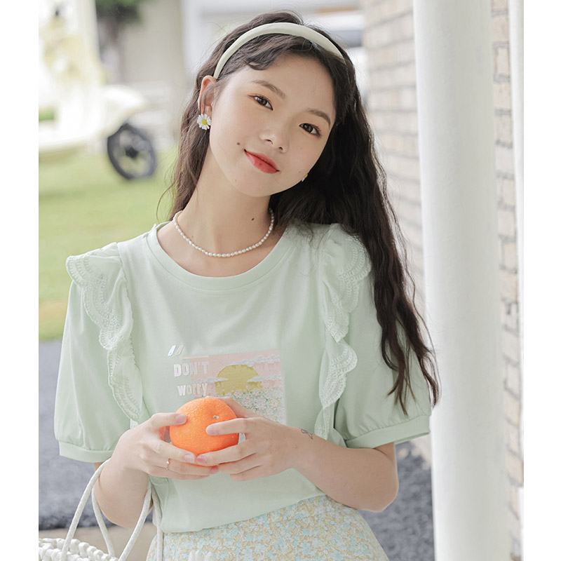 เสื้อผ้าวัยรุ่นเกาหลี เสื้อยืดวัยรุ่นผู้หญิง มีขนาด S M L XL
