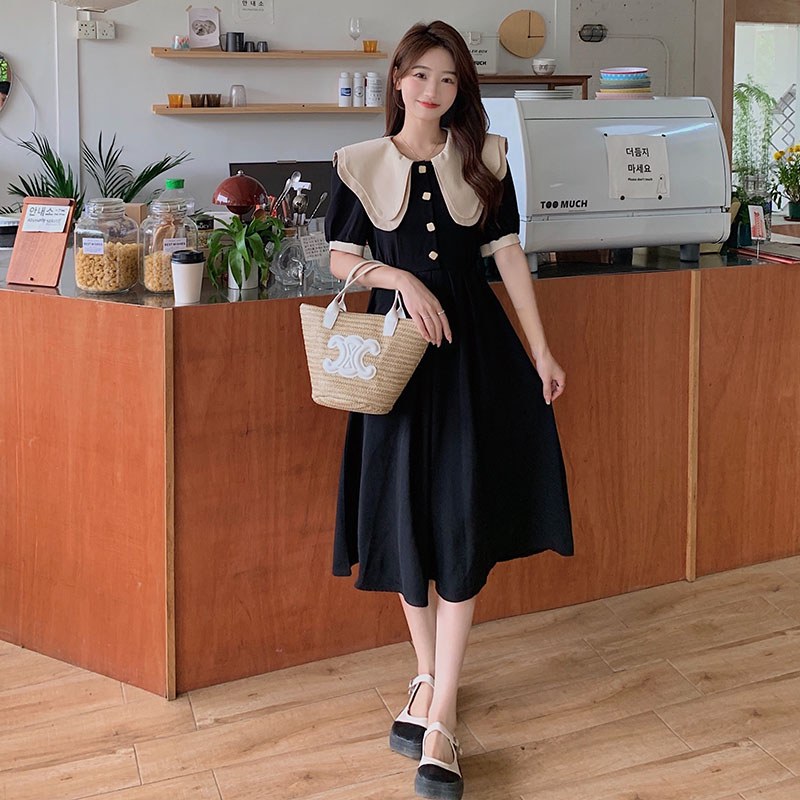 เดรสวัยรุ่น-เดรสคนอ้วนวัยรุ่น L-4XL(อก38-46 นิ้ว)