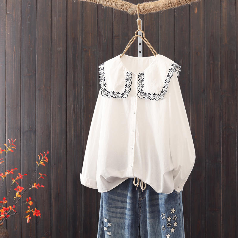 แบบเสื้อสวยๆ เสื้อผ้าฝ้ายลินิน เสื้อเชิ้ตผ้าลินิน