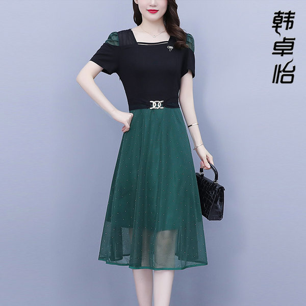 เดรสวัยผู้ใหญ่40-60ปี เดรสคุณแม่ ชุดเดรสทำงานวัยผู้ใหญ่ แบรนด์ MAMA DRESS