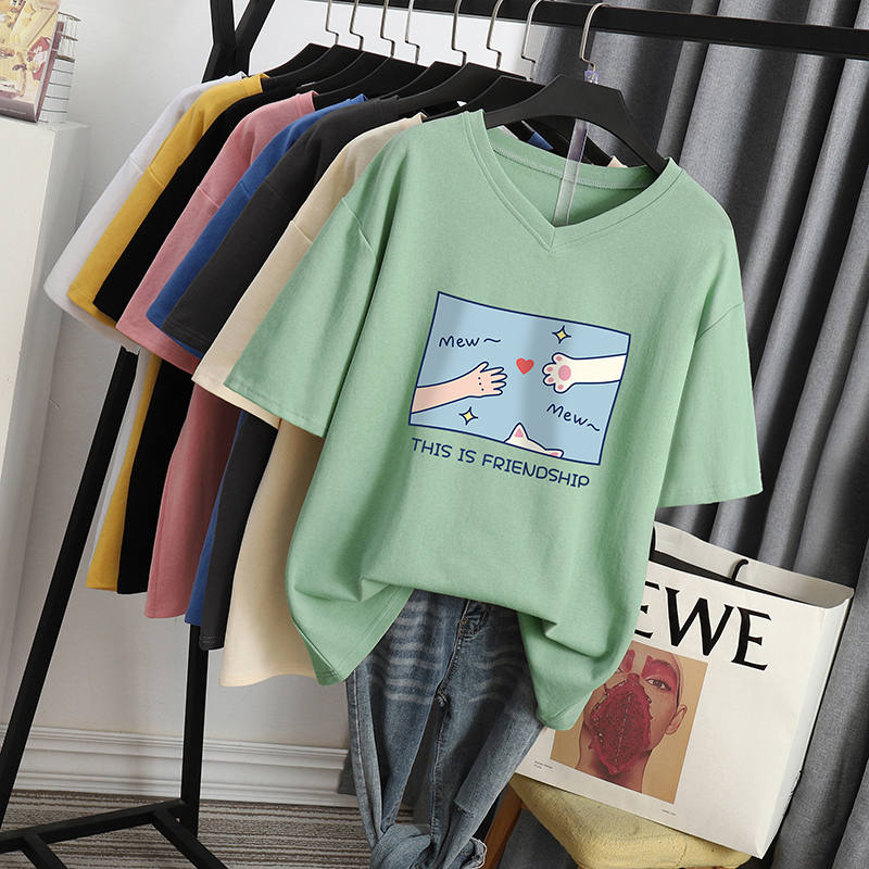 เสื้อโอเวอร์ไซส์เกาหลี เสื้อยืดพลัสไซส์ เสื้อยืดคนอ้วน เสื้อยืดโอเวอร์ไซส์ผู้หญิง