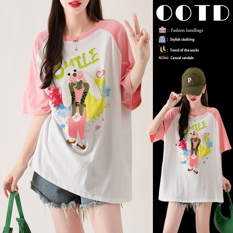 เสื้อยืดคนอ้วนแบบโอเวอร์ไซส์แบบ ulzzang fashion สนใจทักแชท