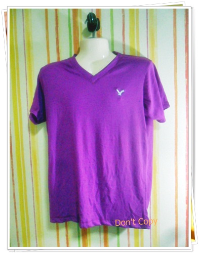 เสื้อยืด American eagle เนื้อนุ่ม สีชมพูบานเย็น A006