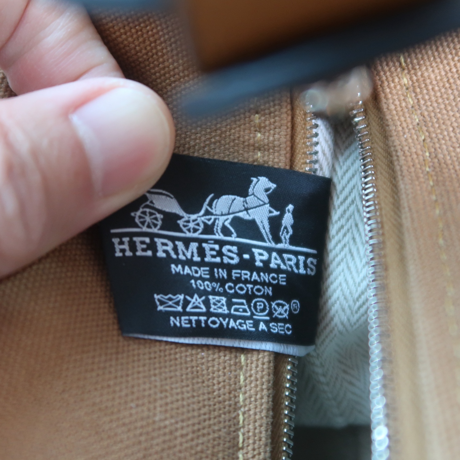 Hermes Brown Canvas Bride-A-Brac Case Small Bag