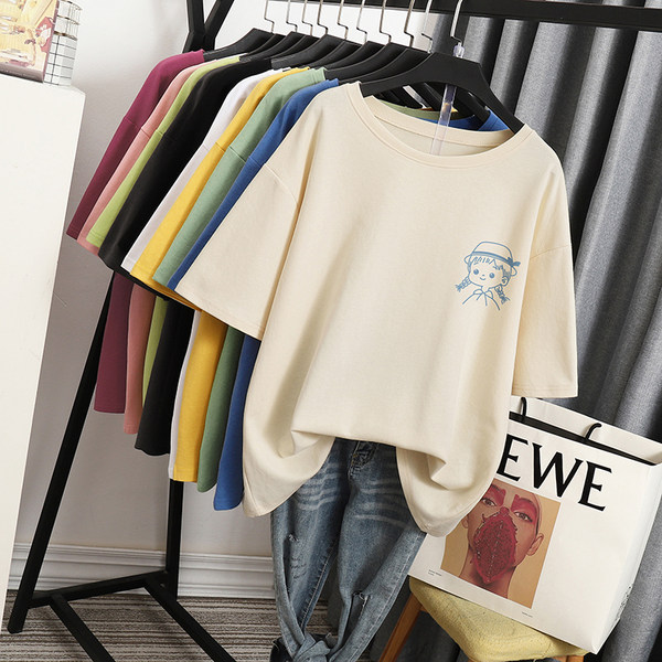 เสื้อโอเวอร์ไซส์เกาหลี เสื้อยืดพลัสไซส์ เสื้อยืดคนอ้วน เสื้อยืดโอเวอร์ไซส์ผู้หญิง