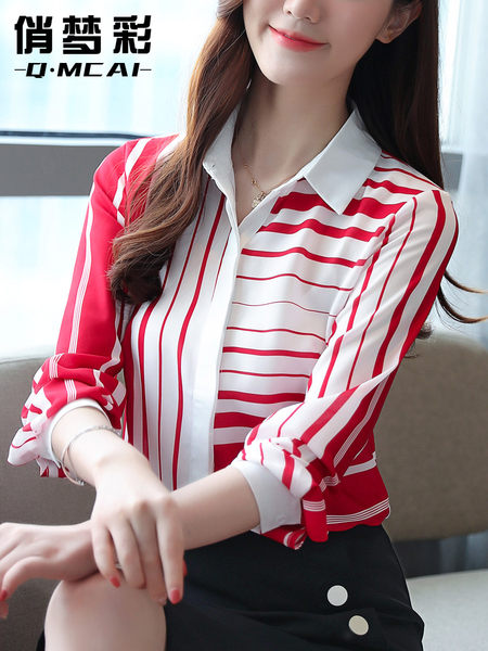 เสื้อเชิ้ต เสื้อเชิ้ตชีฟอง ลายสวยๆฟรีค่าส่ง