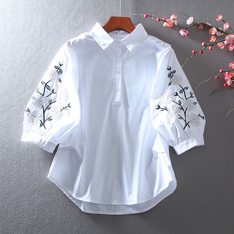 เสื้อลินิน เสื้อผ้าฝ้ายลินิน เสื้อเชิ้ตผ้าลินิน ปักลายสวยๆด้วยด้าย สไตล์VINTAGE BY Dreamroom