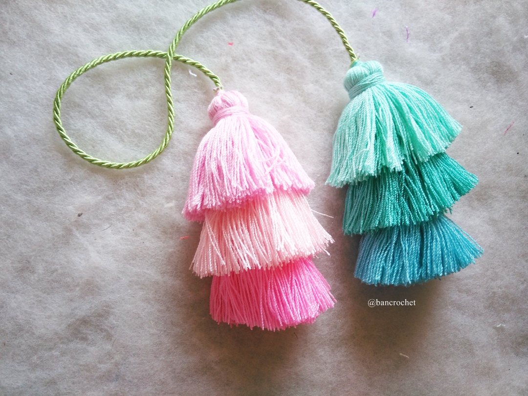พวงกญแจพู่แขวนกระเป๋า Tassel keychains หลากสี 5.5-6 นิ้ว