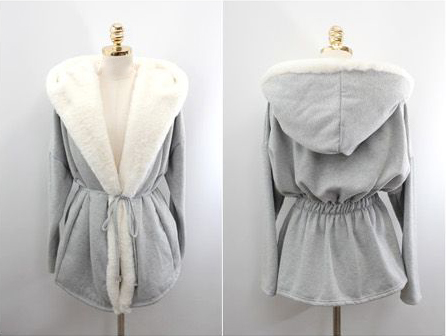 เสื้อกันหนาวแฟชั่น ทรงสวย อุ่นและนิ่มมาก แบบเก๋ๆ สีเทาแบรนด์ RJ STORY แท้ พร้อมส่ง เทาขาว