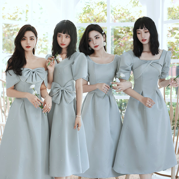 ชุดเพื่อนเจ้าสาวสีฟ้า ชุดเพื่อนเจ้าสาว ชุดไปงานแต่งงาน