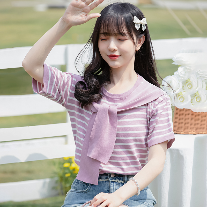 เสื้อผ้าวัยรุ่นเกาหลี เสื้อยืดวัยรุ่นผู้หญิง มีขนาด S M L XL