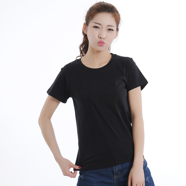 Blouse3406 เสื้อยืดสีดำผ้า Cotton แขนสั้น ผ้าเนื้อดีนิ่มใส่สบาย