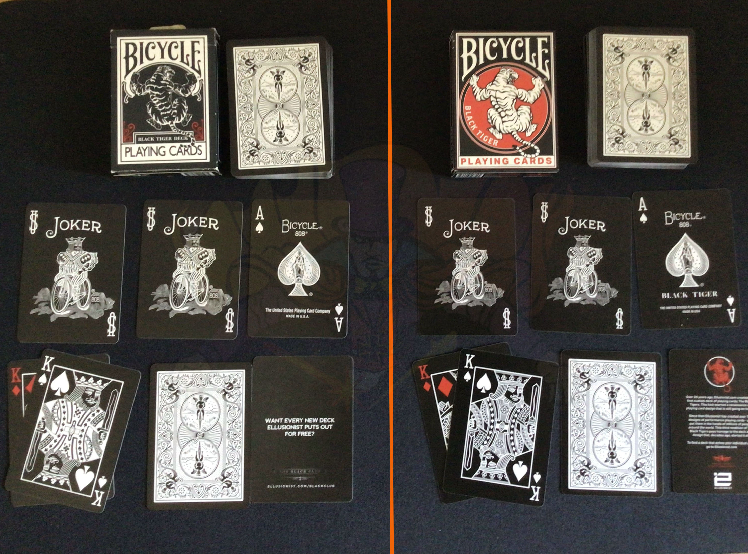 Bicycle black tiger card rivival edition