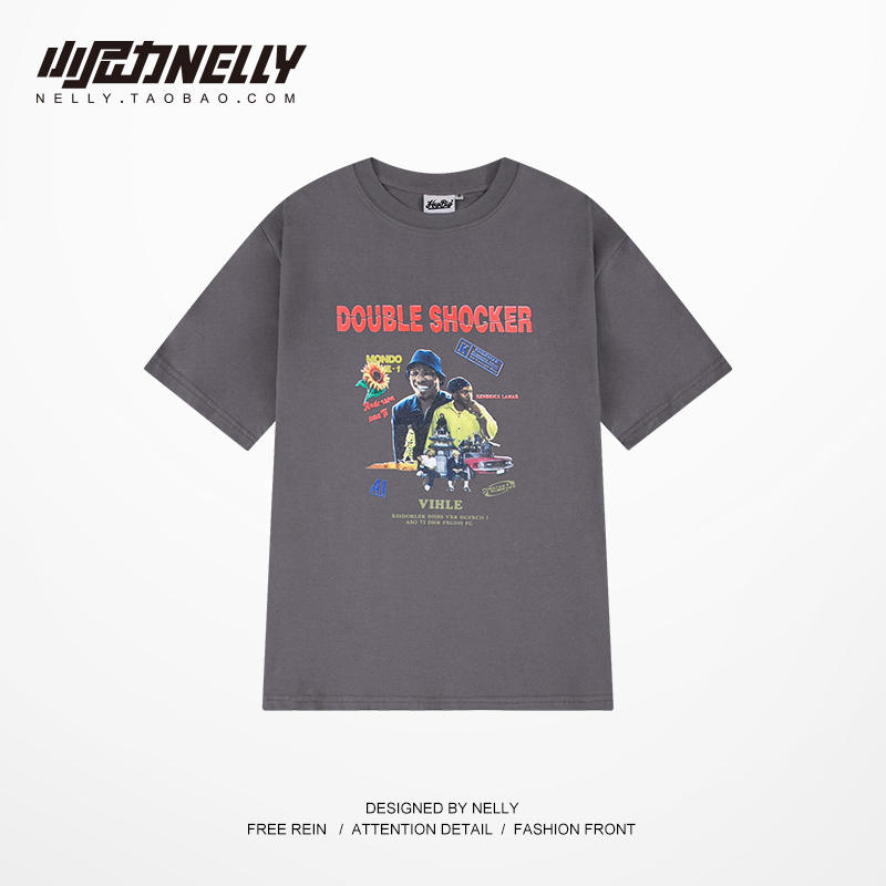 เสื้อยืดคอกลม ผู้ชาย เสื้อยืดผู้ชายเกาหลี เสื้อยืดเกาหลี แบรนด์ NELLY