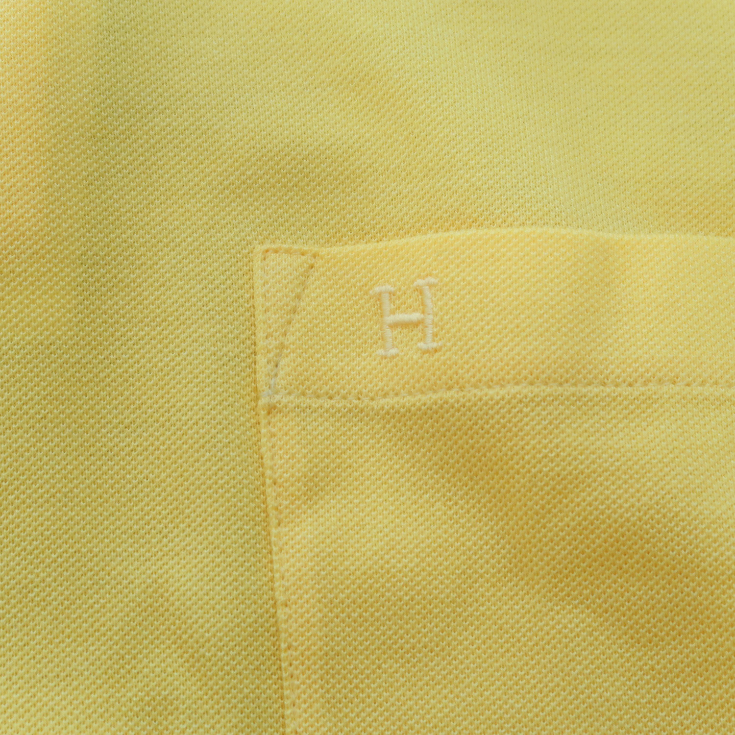 Hermes Jaune Vif Cotton Polo Shirts Size M