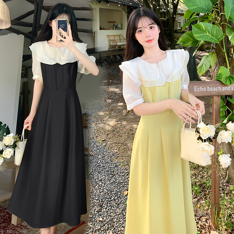 เดรสแขนสั้น มีไซส์ L-4XLอก 38-47 นิ้ว ใส่ได้ทั้งสาวหุ่นดีน่ารักจนถึงสาวอวบพลัสไซส์ จัดส่งฟรี! ทักแชทสั่งซื้อ