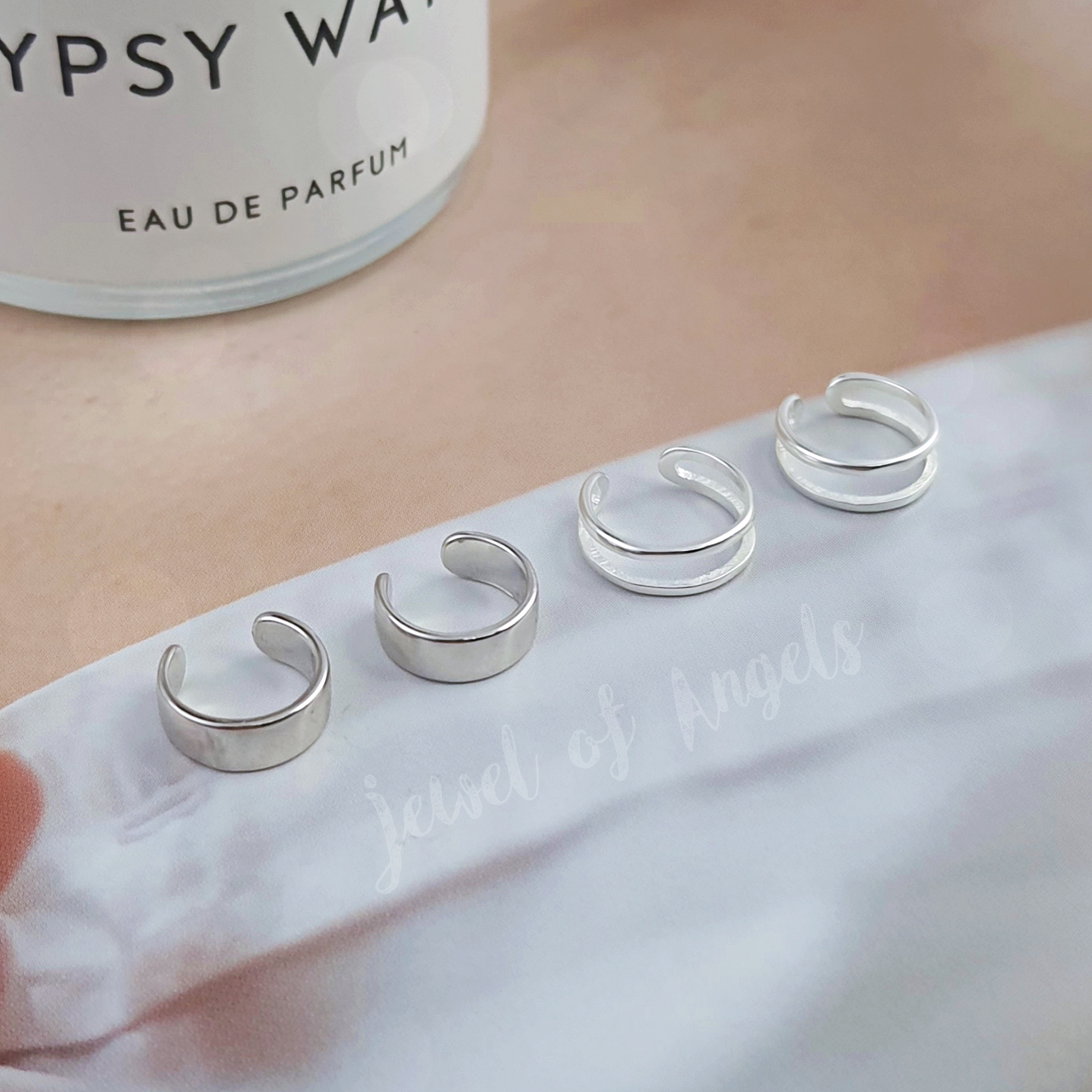 ต่างหูหนีบ Ear Cuff รุ่น Force เงินแท้S925 ต่างหูคลิปหนีบแฉก 2แบบ สีเงิน Silver925