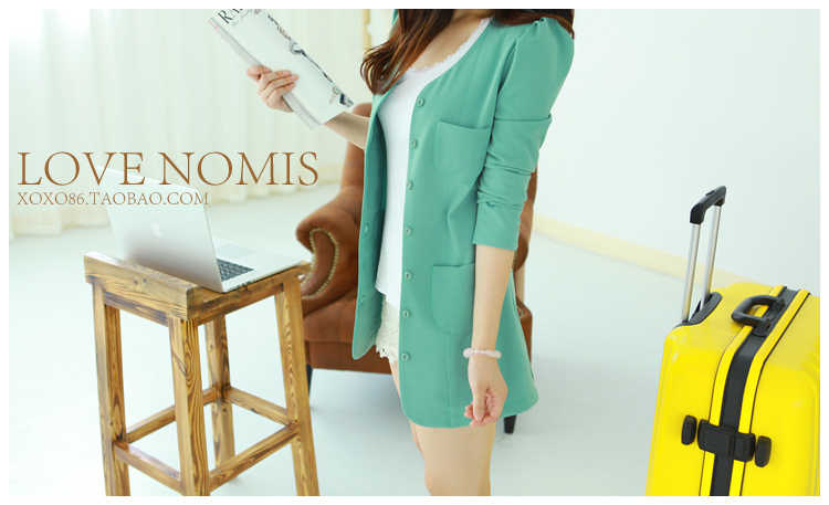 เสื้อคลุมตัวยาว พร้อมส่ง สีเขียวอมฟ้า สไตล์เกาหลี เก๋ๆ สีเขียวอมฟ้า สีเข้มกว่าในรูป มีรูปสินค้าจริง