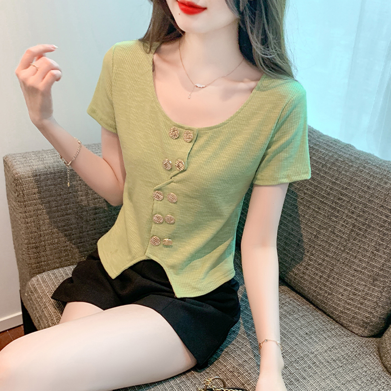 เสื้อผ้าวัยรุ่นเกาหลี เสื้อยืดวัยรุ่นผู้หญิง มีขนาด S M L XL