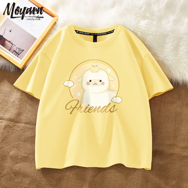เสื้อยืดคอตตอน สกรีนลายน่ารัก มีหลากหลายสี ส่งฟรีทั่วไทย