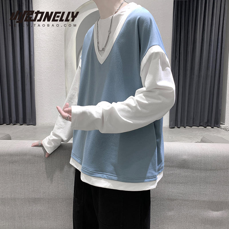 เสื้อยืดคอกลม ผู้ชาย เสื้อยืดผู้ชายเกาหลี เสื้อยืดเกาหลี แบรนด์ NELLY