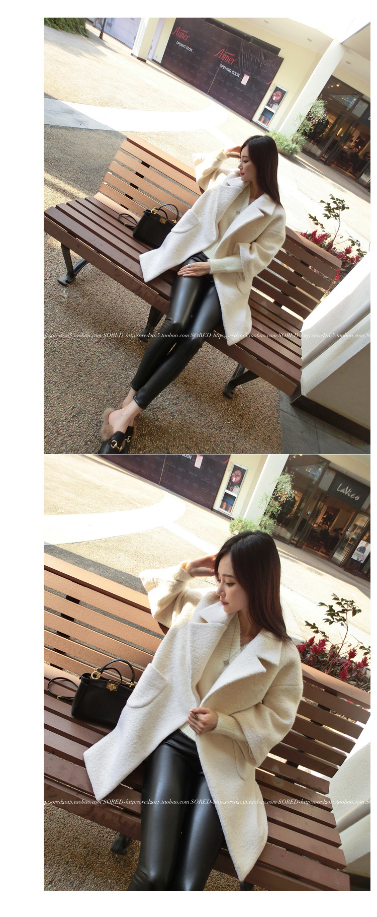 Over Coat ทรงโคล่ง ผ้าสำลีเนื้อเรียบสีขาว บุซับในกันลมกันหนาว พร้อมส่ง ขาว