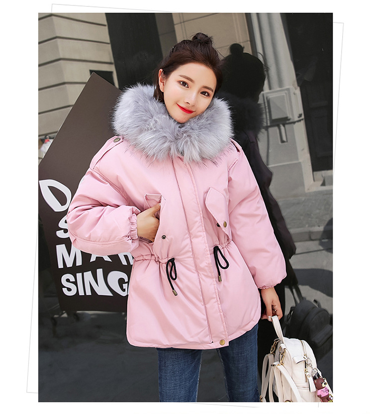 เสื้อกันหนาวฮู้ดดี้ แต่งเฟอร์หนาฟู งานเกรดดีเหมือนแบบ บุนวมหนา อุ่นมาก หิมะก็เอาอยู่ (ถอดขนถอดฮู้ดได้) ชมพูฮู้ดเทา