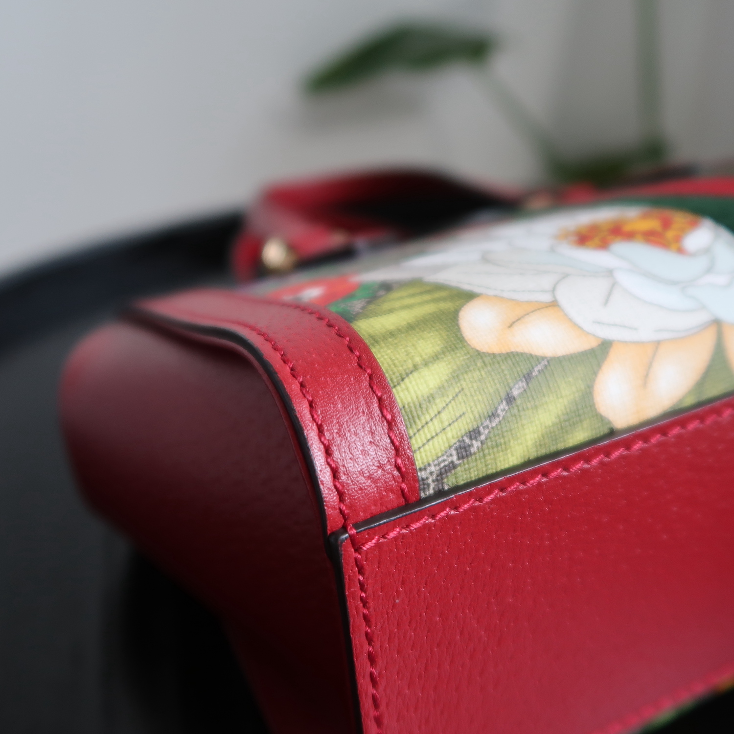 Gucci Red GG Flora Ophidia Small Tote