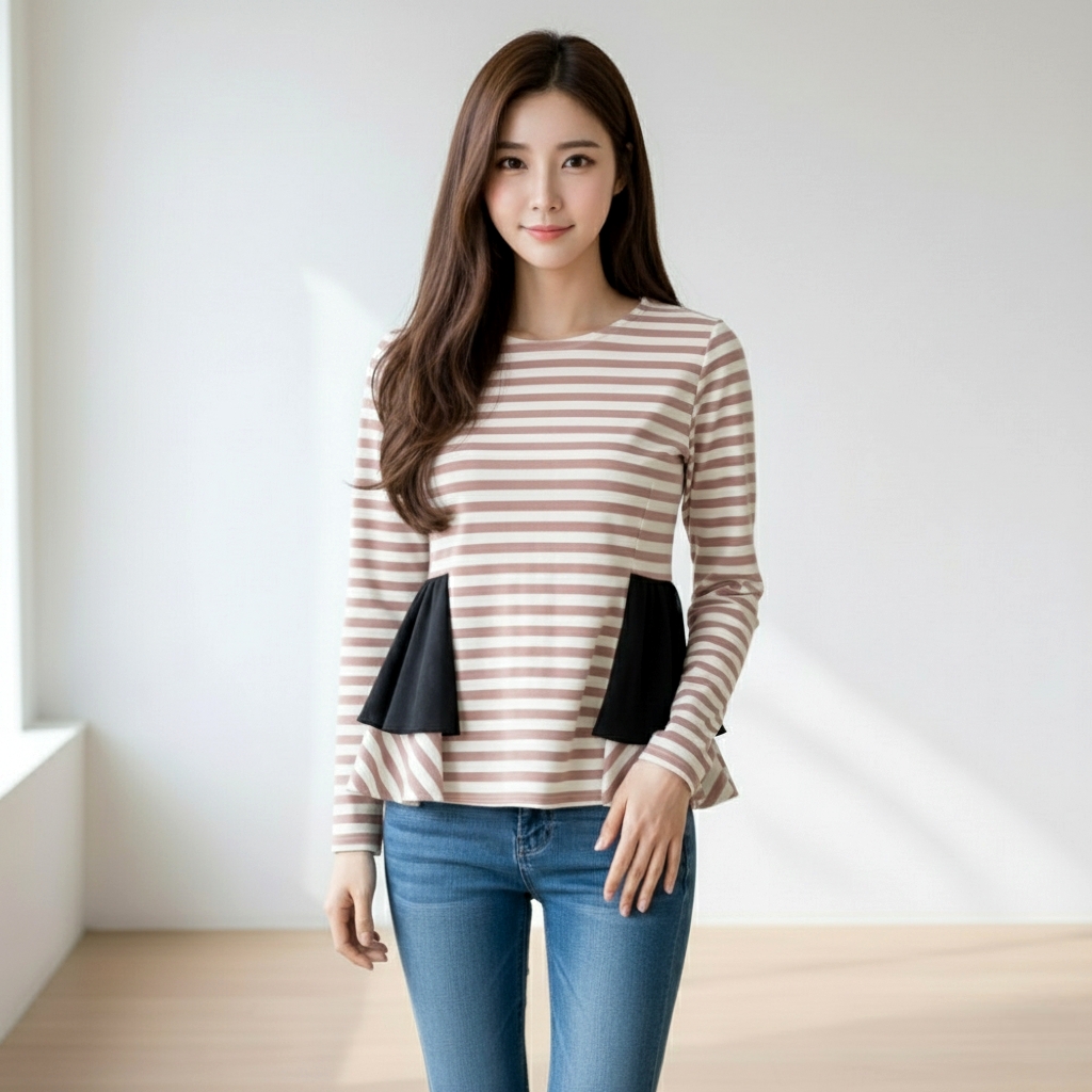 Blouse1804 เสื้อแฟชั่นแขนยาวแต่งระบาย ซิปหลังใส่ง่าย ผ้าไหมอิตาลีเนื้อดีนุ่มใส่สบาย งานสวยใส่เที่ยว/ใส่ทำงานได้ มี 4 สี น้ำเงิน, โอลด์โรส, เขียว, น้ำตาล