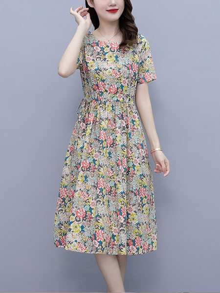 เดรสวัยผู้ใหญ่40-60ปี เดรสคุณแม่ ชุดเดรสทำงานวัยผู้ใหญ่ แบรนด์ MAMA DRESS