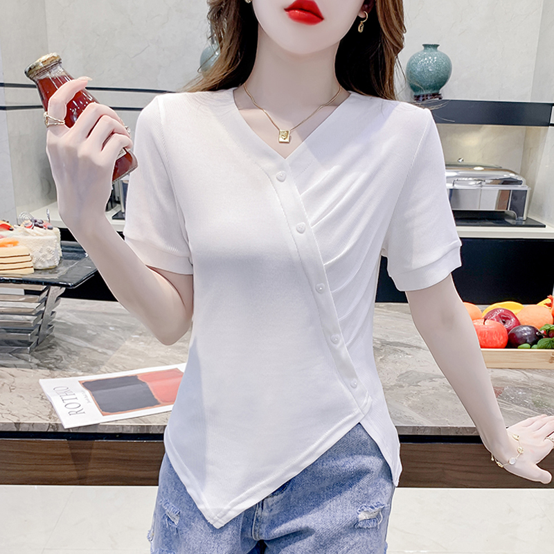 เสื้อผ้าวัยรุ่นเกาหลี เสื้อยืดวัยรุ่นผู้หญิง มีขนาด S M L XL