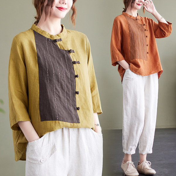 เสื้อลินิน เสื้อผ้าฝ้ายลินิน เสื้อเชิ้ตผ้าลินิน