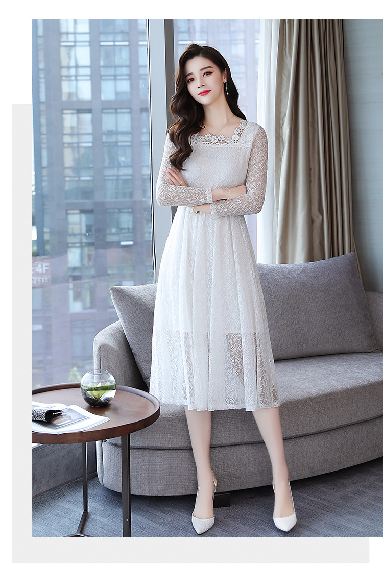 Dress4608 เดรสยาวลูกไม้แขนยาวทรงสวย ซิปข้าง มีซับในอย่างดีทั้งชุด ผ้าลูกไม้เกรดพรีเมียมเนื้อดีลายสวยเนื้อหนามีน้ำหนัก งานสวยเรียบหรูเหมือนราคาหลักพัน ใส่ออกงานได้ มี 2 สี ขาว, ดำ