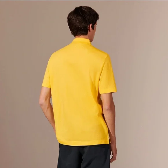 Hermes Jaune Vif Cotton Polo Shirts Size M