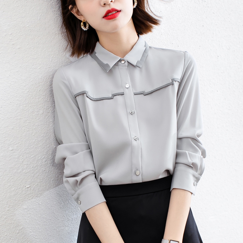 เสื้อเชิ้ตผู้หญิงแขนยาว เสื้อเชิ้ตผู้หญิงใส่ทํางาน 390 บาทต่อชิ้น ฟรีค่าจัดส่ง