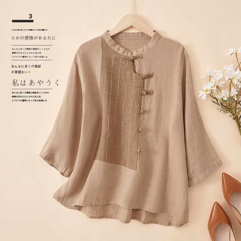 เสื้อลินิน เสื้อผ้าฝ้ายลินิน เสื้อเชิ้ตผ้าลินิน BY Zimo