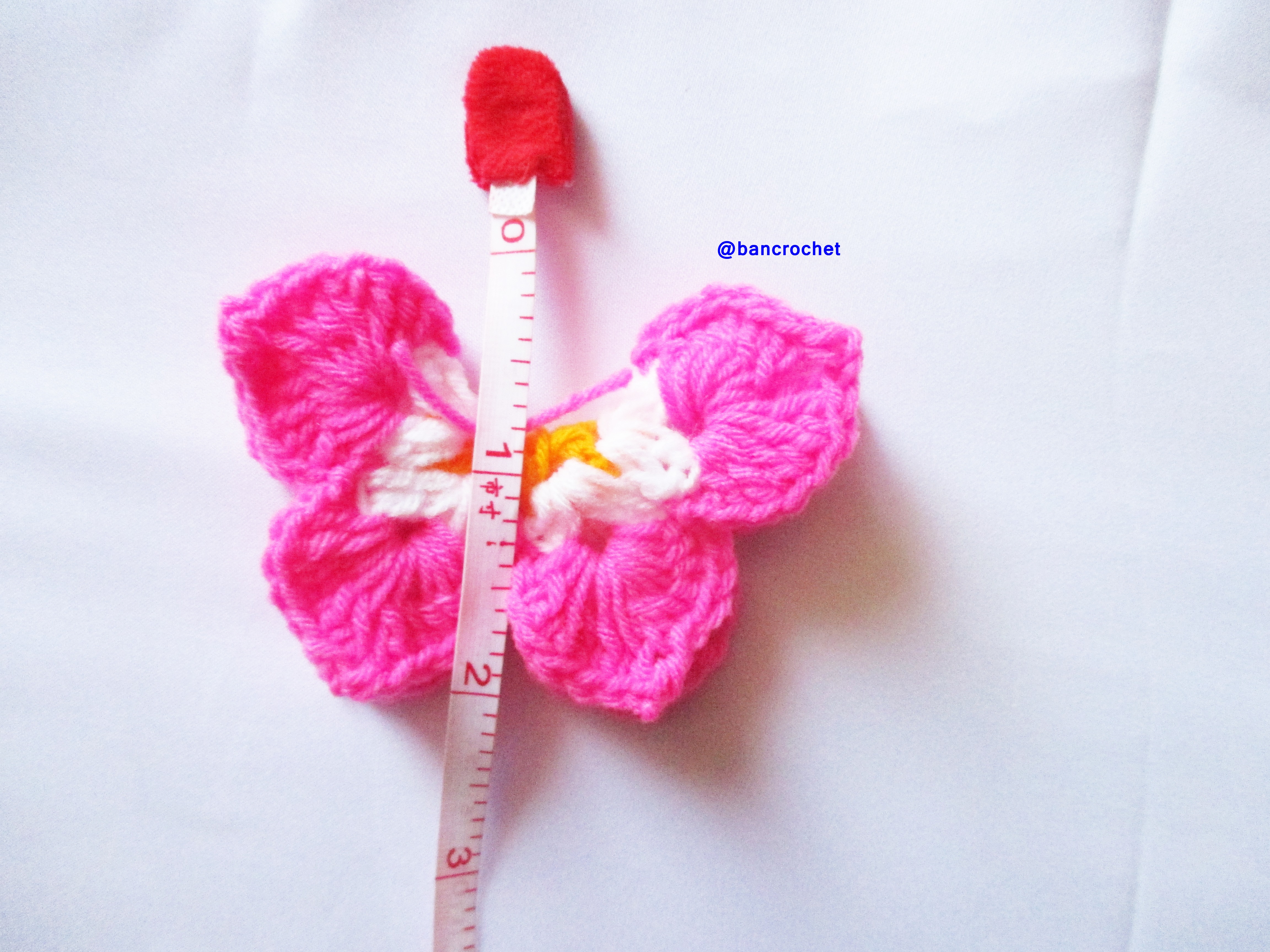 Bancrochet ผีเสื้อถักโครเชต์ Crochet Butterfly หลากสี 3x2 นิ้ว