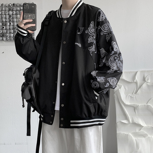 เสื้อแจ็คเก็ตเบสบอล เสื้อคลุม เสื้อแขนยาวสไตล์เกาหลี