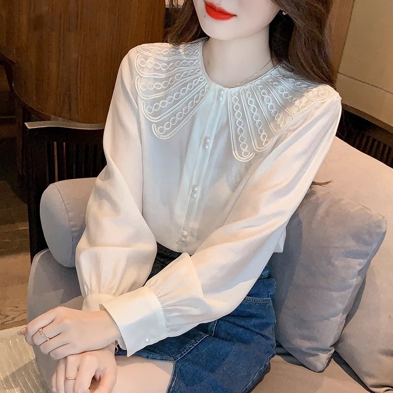 เสื้อเชิ้ตผู้หญิงแขนยาว เสื้อเชิ้ตผู้หญิงใส่ทํางาน 390 บาทต่อชิ้น ฟรีค่าจัดส่ง