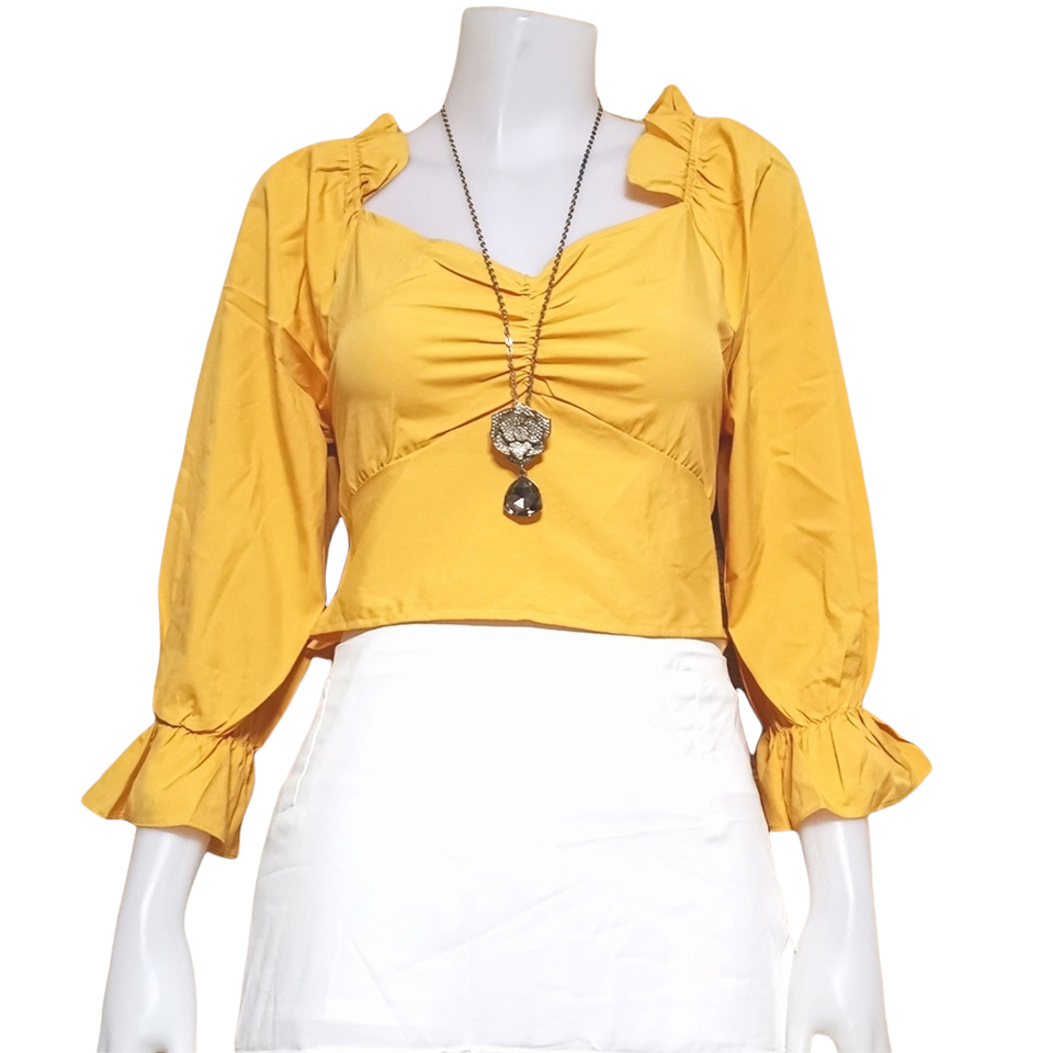 Blouse3892 รวมแบบเสื้อแฟชั่นวัยรุ่น เสื้อครอป เสื้อปาดไหล่ เสื้อสม็อค เสื้อรูดหน้า ผ้าไหมอิตาลี ผ้าชีฟอง งานแฟชั่นประตูน้ำ