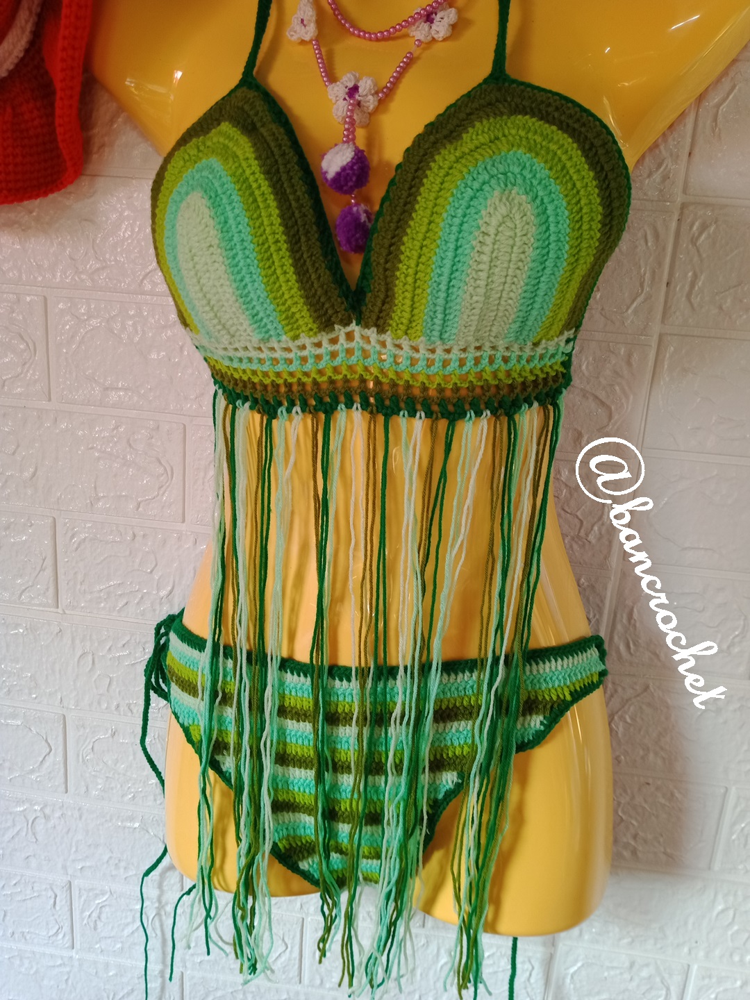 Bancrochet ที่คาดผมถักโครเชต์ crochet headband หลากสี 2*13 inch