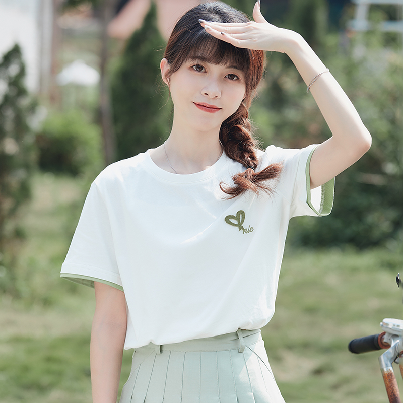 เสื้อผ้าวัยรุ่นเกาหลี เสื้อยืดวัยรุ่นผู้หญิง มีขนาด S M L XL
