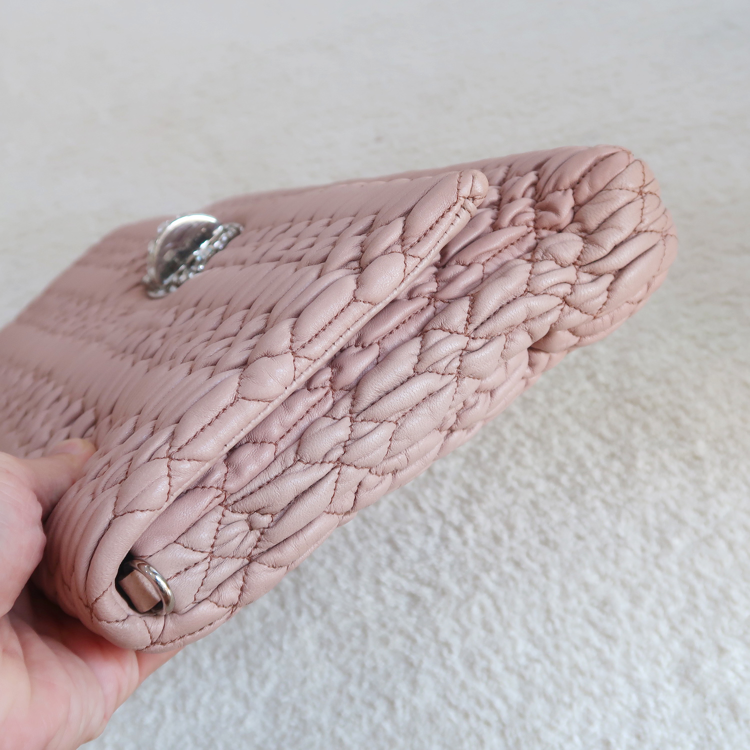 Miu Miu Cameo Matelasse Large Crystal Clutch