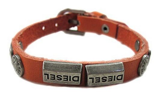 สร้อยข้อมือผู้ชาย สร้อยข้อมือ ผู้หญิง สร้อยข้อมือหนังแท้ Diesel สร้อยข้อมือ เท่ ๆ สำหรับวัยรุ่น สวยเก๋ มีสไตล์ สีส้ม น้ำตาล แดง ดำ 937958